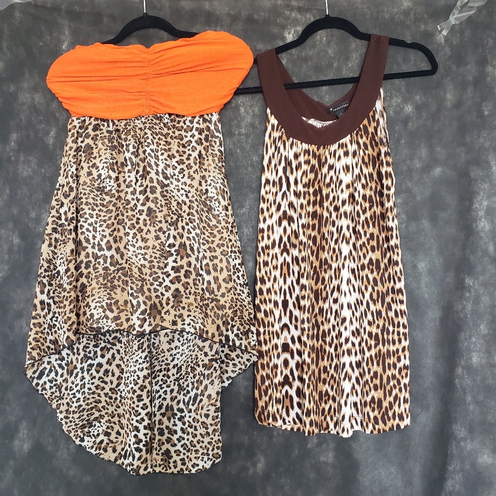 2 for 1 animal print beach cover ups sz large